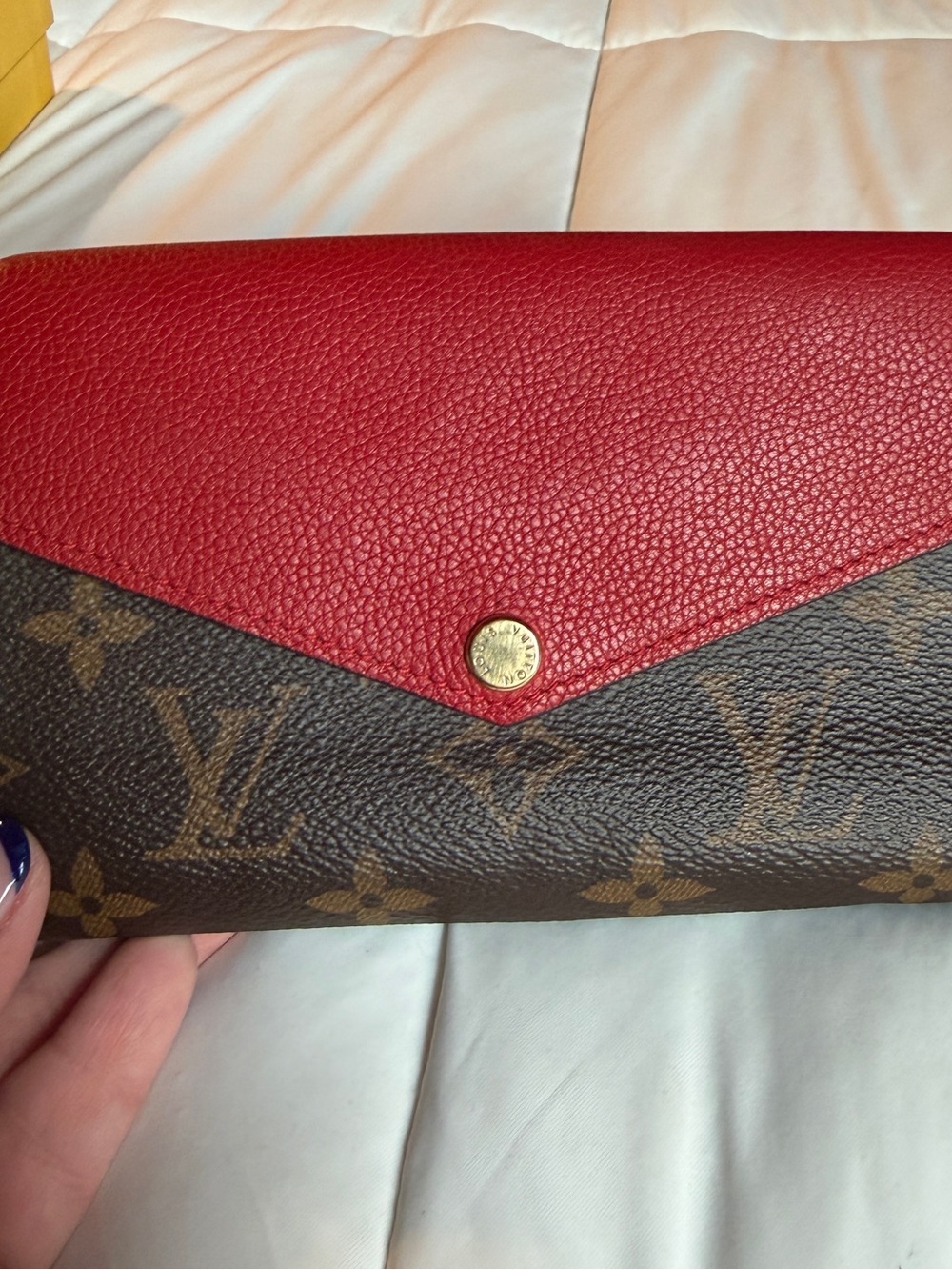 Louis Vuitton Pallas Red & Monogram Wallet